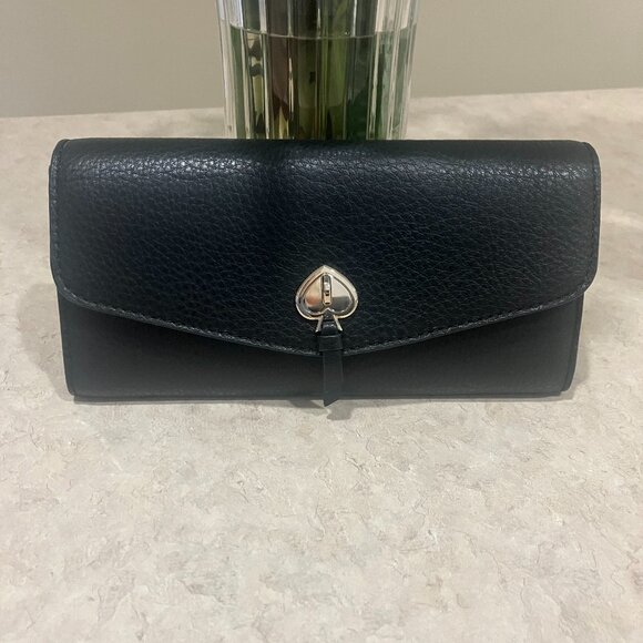 Kate Spade Marti Black Pebbled Leather Wallet - Picture 3 of 6